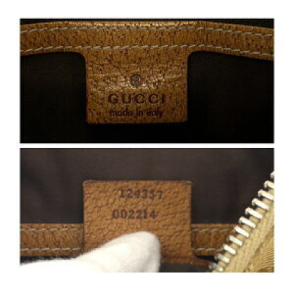 Gucci Tan Camel Tan Canvas Beige Tan Brown Bag Shoulder GG - Picture 4 of 10